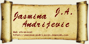 Jasmina Andrijević vizit kartica